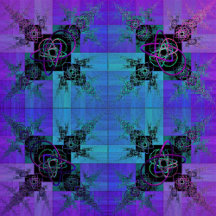 Aqua and Lilac Fractal Joy