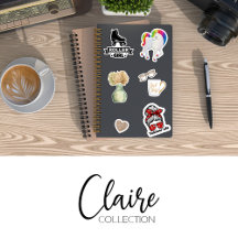 Claire • Die Cut Sticker Suite