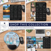 Photo Mouse Pads and Desk Mats with 2026 Calendar