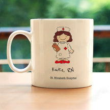 Cute Personalized Nurse Doctor Illustration
