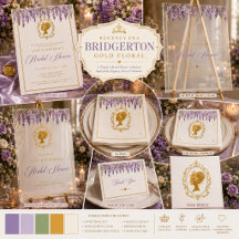 Regency Era Bridgerton Gold Floral 