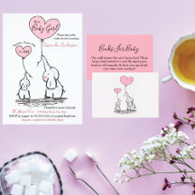 Baby Pink and Gray Baby Shower Elephant