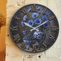 Botanical Vintage Floral Wall Clocks 