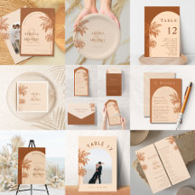 Palm Tree Boho Beach Terracotta Wedding Suite