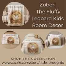 Zuberi The Fluffy Leopard Kids Room Decor