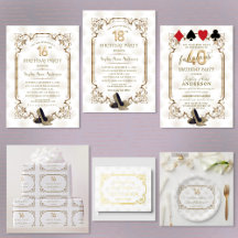 Casino Art Deco White Gold Collection