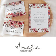 Amelia • Soft Red Blush Rose Wedding Suite