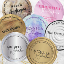 Round Return Address Labels