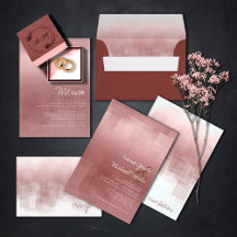 Watercolor Reflections Wedding Cinnamon Rose