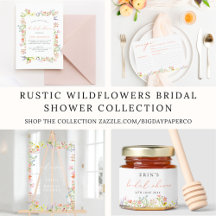 Rustic Wildflowers Bridal Shower Collection