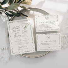 Sage Green Martini Baby Shower