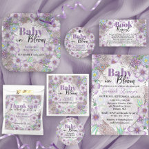 Elegant Purple Garden Flowers Baby in Bloom