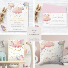 Cute Twinkle Little Star Cloud Baby Shower