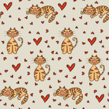 Cute cats and hearts