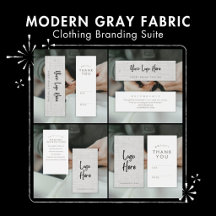Modern Gray Fabric Clothing Branding Suite
