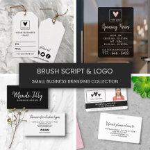 Brush Script Small Business Branding