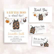 Little Boo Halloween Clothesline Baby Shower  BS45