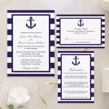 The Nautical Anchor Navy Stripe Collection