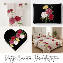 Vintage Carnation Botanical