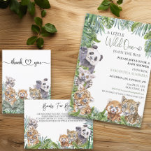 Jungle Animals Watercolor Baby Shower
