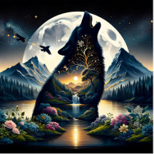 Double Exposure Wildlife Art