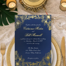 Luxury Gold Foil Floral Wedding Collection