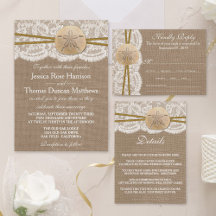 The Rustic Sand Dollar Wedding Collection