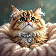 Sweet Fluffy Tabby Cat Design