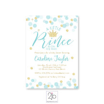 Little Prince Blue & Gold Baby Shower