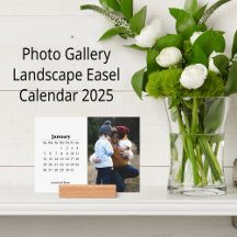Photo Gallery Landscape Easel Calendar 2025