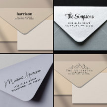 Monogrammed Return Address Stamps