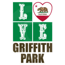 Love Griffith Park California State Flag Heart