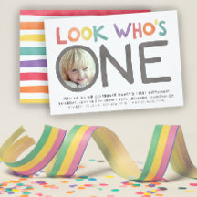 Rainbow First Birthday Party Set