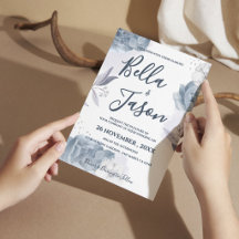 Dusty Blue Floral Elegance Wedding Suite