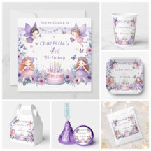 Enchanted Purple Fairy garden Birthday