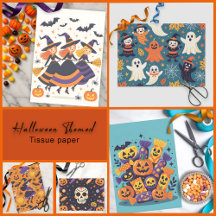 Halloween-Themed Tissue Paper