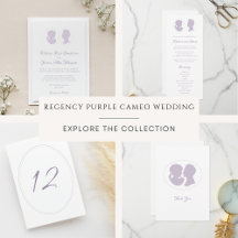 Classic Regency Purple Cameo Wedding