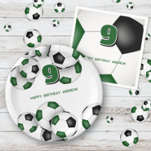 Soccer birthday celebration Green