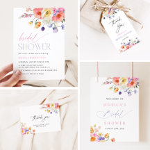 Floral Watercolor Bridal Shower Party