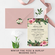 Rustic Winter Pine Wreath - Wedding & Party