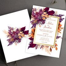 Burgundy Burnt Orange Terracotta Elegant Wedding