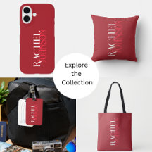 Personalized Names Red Monochrome Home and Gifts