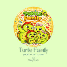 Turtle Family Sticker Collection