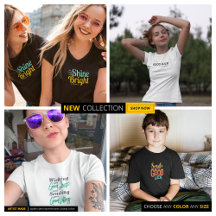 Good Luck Theme Typography T-Shirt/Tops