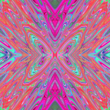 Trippy Pink, Aqua and Magenta Abstract Butterfly