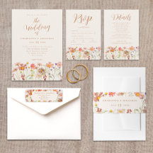 Boho Fall Floral Terracotta Beige Wedding Suite