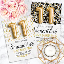 11th Birthday Invitations