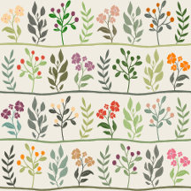 Botanic Rhapsody Floral Silhouettes wallpaper