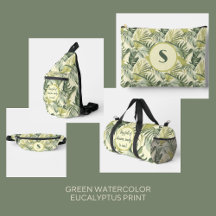 Green Watercolor Eucalyptus Print