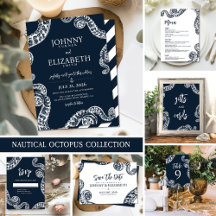 Navy Nautical Octopus